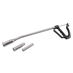 BOLUS APPLICATOR -SS- WITH PLASTIC HANDLE 50 CM - THREE HEADS SET Ø 18-21-26 MM