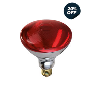 LAMPADA INFRAROSSI ROSSA VETRO RINFORZATO (E27)