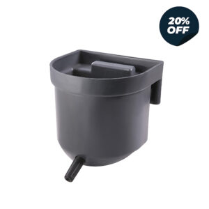 SECCHIELLO PER VITELLI DA APPENDERE CON TETTARELLA A PUNTA PIATTA NERA SENZA VALVOLA - 4 LITRI