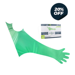 GUANTI VETERINARI CON PROTEZIONE PER LA SPALLA "GLOVETOP" (50 PZ)