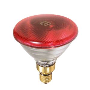 LAMPADA INFRAROSSI ROSSA CON BASE E VETRO RINFORZATO (E27)