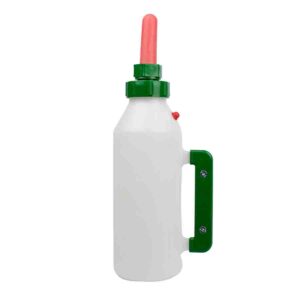 BOTTIGLIA PER ALLATTAMENTO VITELLI 2 L ‘DELUXE’ CON TETTARELLA IN GOMMA ROSSA E MANICO ESTERNO