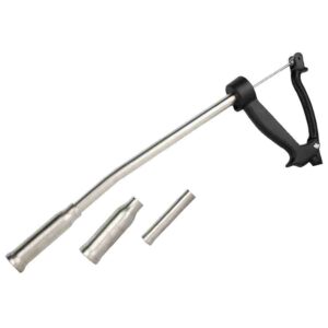 POSA BOLI IN INOX E IMPUGNATURA IN METALLO 35 CM NERO - TESTA INTERCAMBIABILE Ø 18-21-26 MM