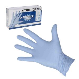 GUANTI MONOUSO NITRILE TOP PRO AZZURRI 24 CM