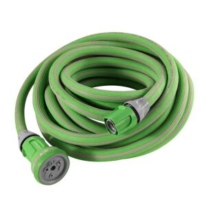 TUBO IRRIGAZIONE ESTESIBILE, FLESSIBILE E ANTIPIEGA - CON CONNESSIONE E GETTO ROTANTE 5/8’ 22,5 MT