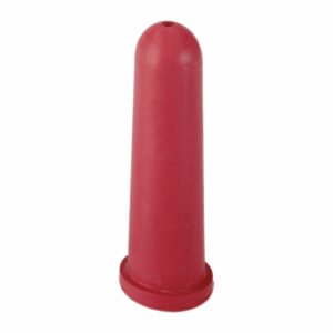 RED RUBBER CALF TEAT WITH ROUND HOLE