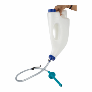 4 L DOUBLE-HANDLE CALF FORCE-FEEDING BOTTLE WITH “TRUSTI TUBER” PROBE