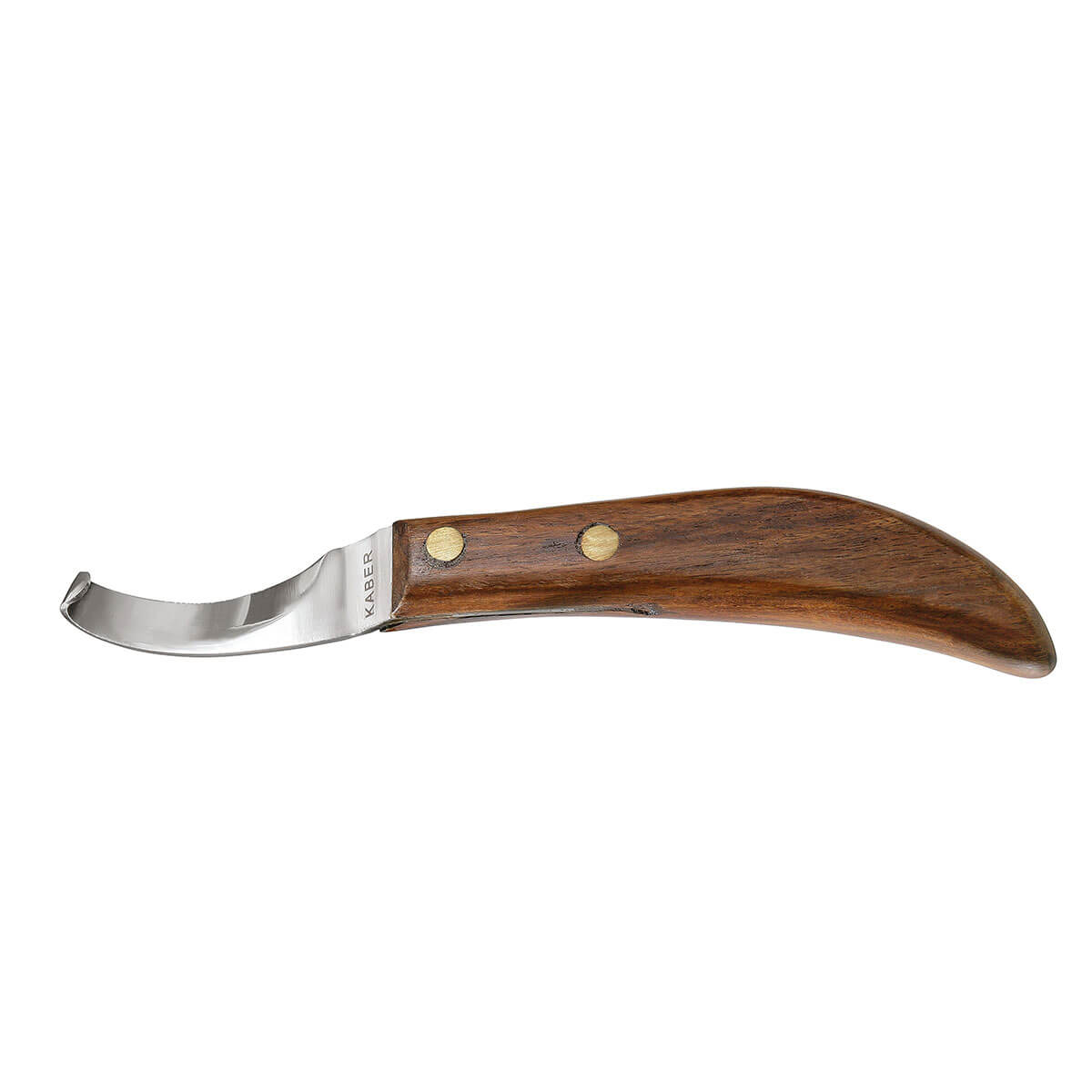 HOOF KNIFE CURVED WIDE BLADE LONG WOODEN HANDLE, “THE KNIFE” MODEL ...